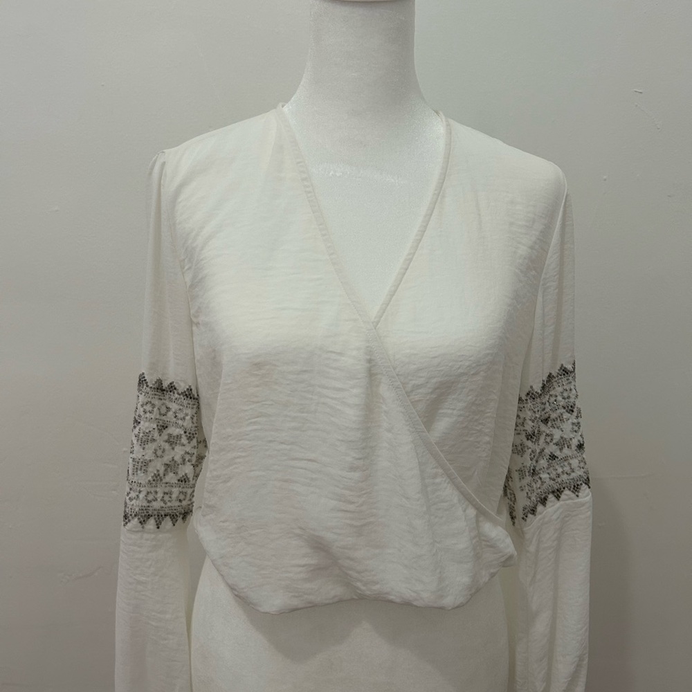H&M wrap-style top.
